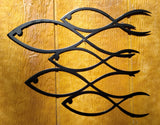 Modern School of Fish Metal Wall Art