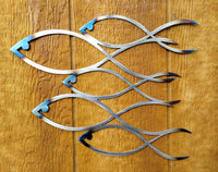 Modern School of Fish Metal Wall Art