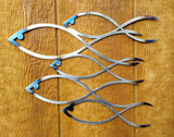 Modern School of Fish Metal Wall Art
