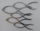 Modern School of Fish Metal Wall Art