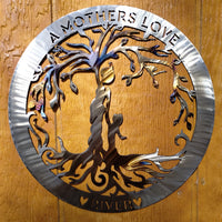 Personalized 18" Mother with Children Metal Tree Of Life