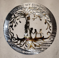 Personalized 18" Mother with Children Metal Tree Of Life