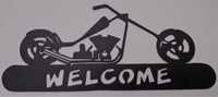 Panhead Biker Welcome Sign