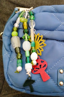 Mushroom & Flower Handmade Bag Charm – One of a Kind by River
