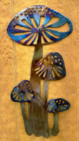 Whimsical Wild Mushrooms Metal Wall Art