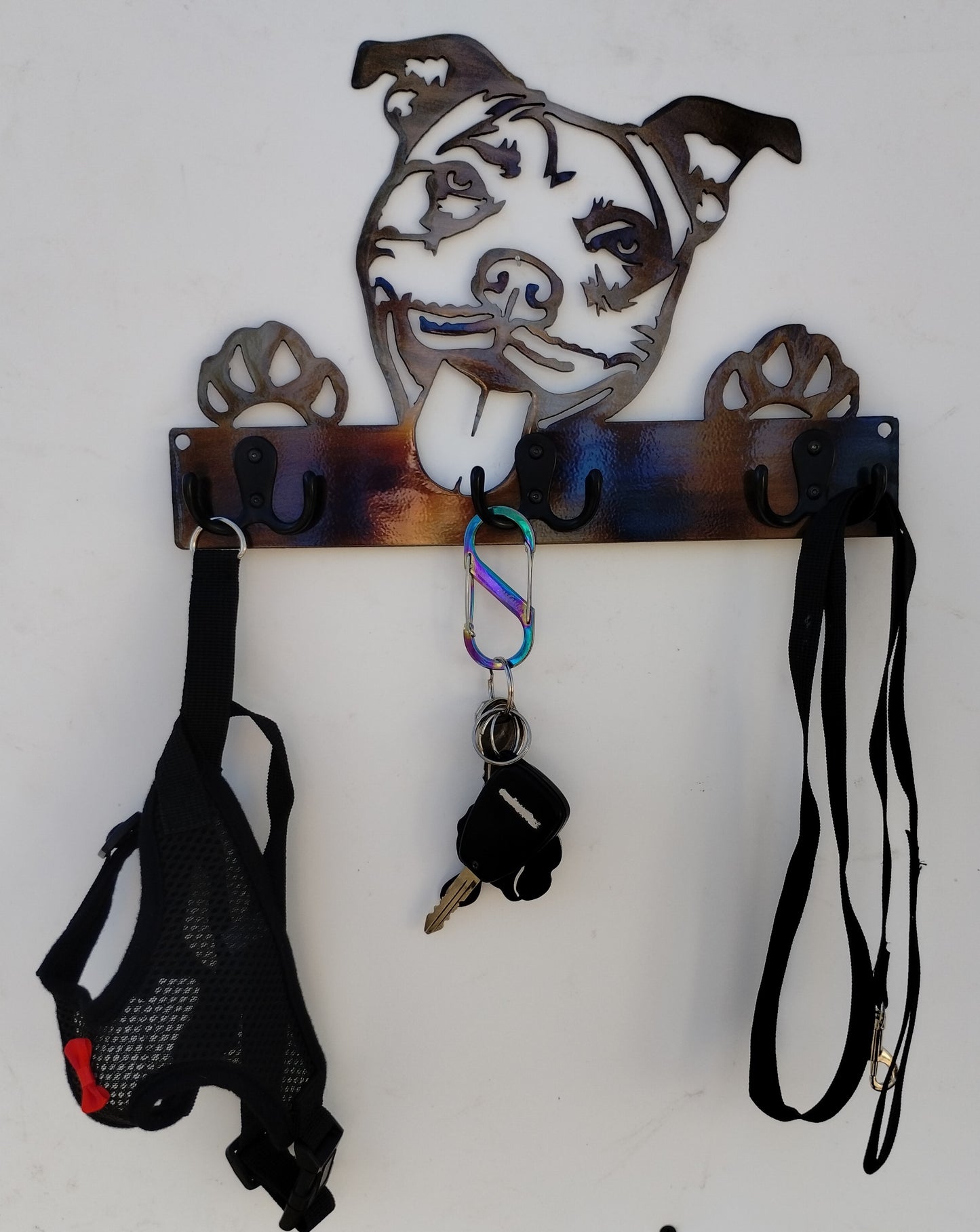 Pitbull Key Chain-Dog Leash Hanger