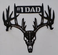 Personalized Metal Deer Skull Bow/Gun Rack - Single layer small rack