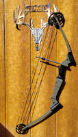 Personalized Metal Deer Skull Bow/Gun Rack - Single layer small rack