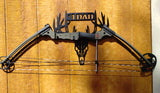 Personalized Metal Deer Skull Bow/Gun Rack - Single layer small rack