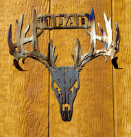 Personalized Metal Deer Skull Bow/Gun Rack - Single layer small rack