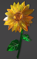 Bright Sunflower Metal Wall Art