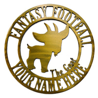Fantasy Football Champ Personalized Metal Wall Plaque – The Goat