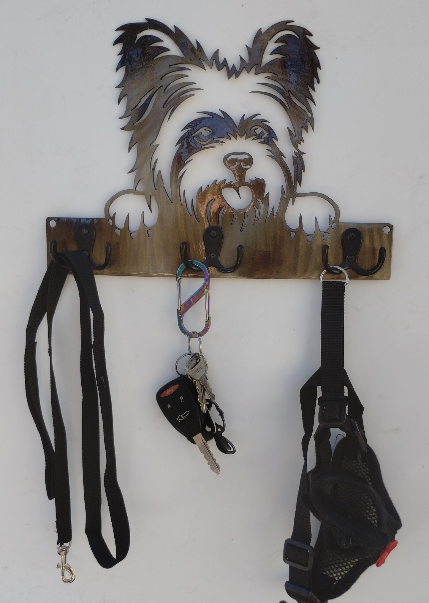 Yorkie Key Chain-Dog Leash Hanger