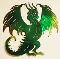 Wings Out Dragon Metal Wall Art