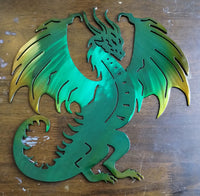 Wings Out Dragon Metal Wall Art
