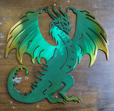 Wings Out Dragon Metal Wall Art