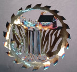Saw Blade Waterfall & Cabin artwork
