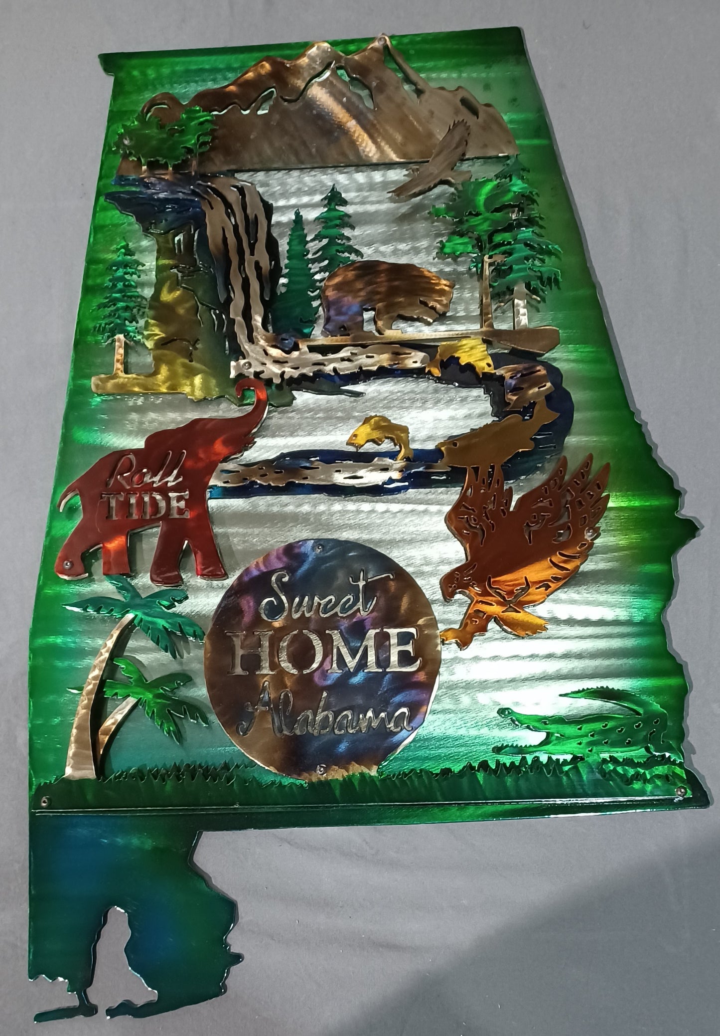 Sweet Home Alabama Layered Metal Art