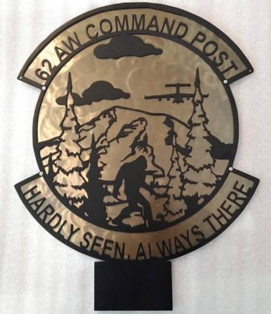 62 AW Command Post - Hardly Seen, Always There Plaque