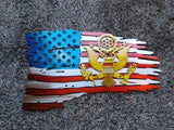 United States Army Tattered Flag - Layered Metal Wall Art