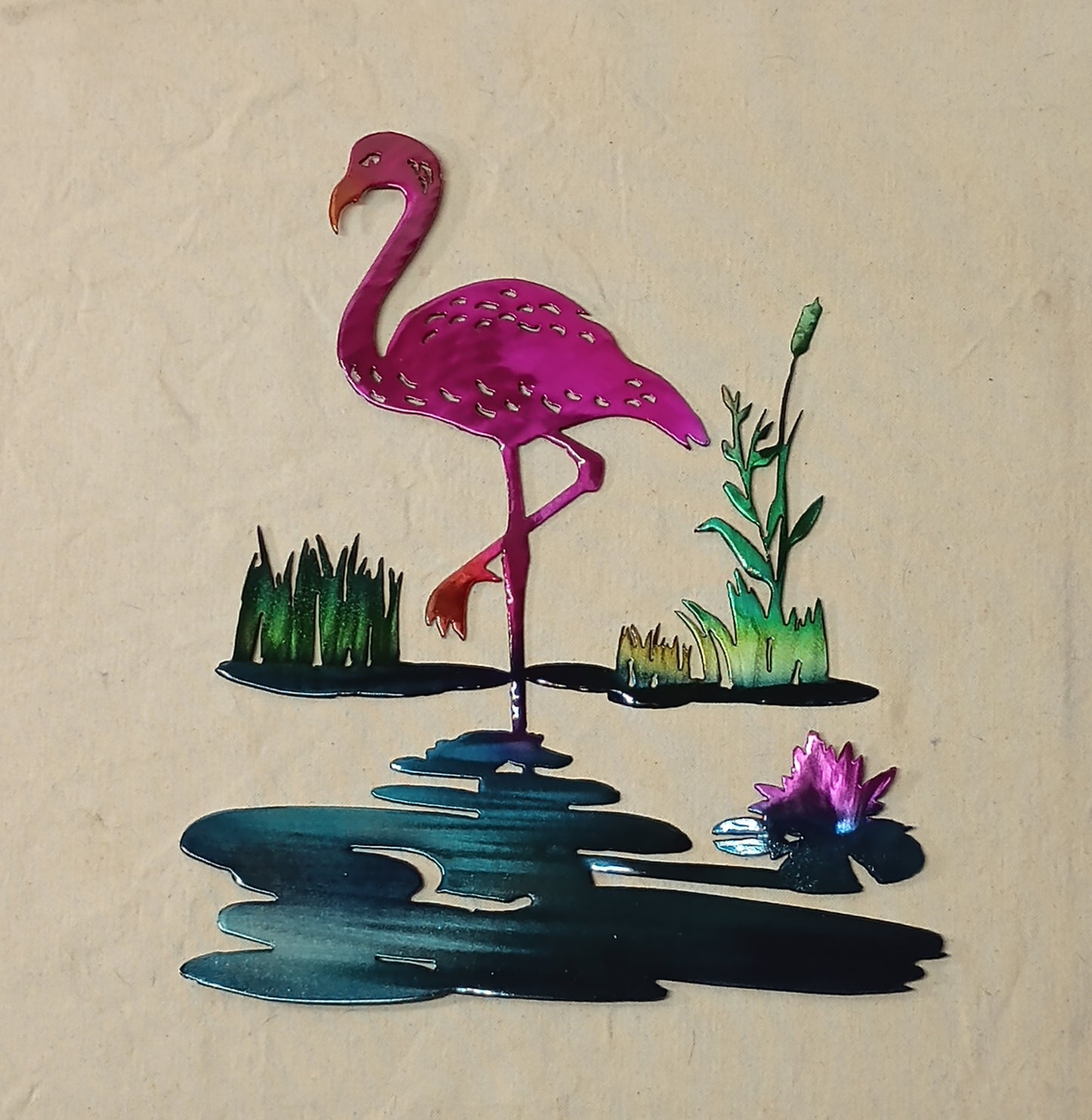 Flamingo in the Pond