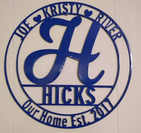 Our Home Est. Personalized Plaque