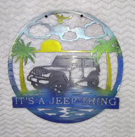 It's A Jeep Thing - Beach Style - Metal Wall Art