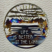 Life is Better at the Lake Metal Wall Art