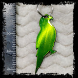 Bird Metal Keychain - Parrot, Parakeet, cockatiel, budge, lovebird, cockatoo