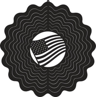 American Flag Wind Spinner