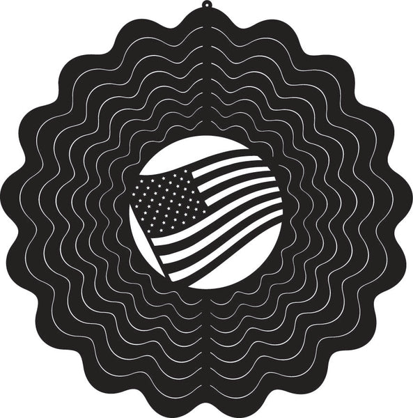 American Flag Wind Spinner