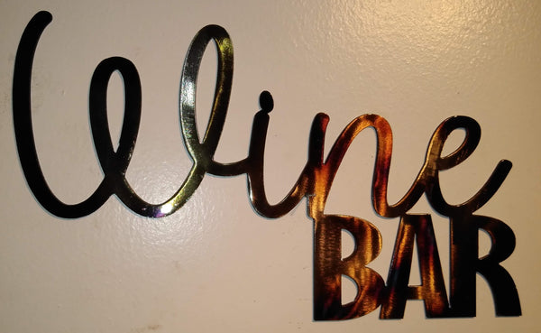 Wine Bar Metal Wall Art