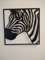 Zebra Head Metal Wall Art