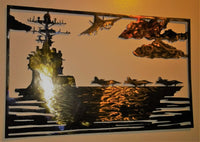 USS Nimitz Aircraft Carrier Metal Wall Art