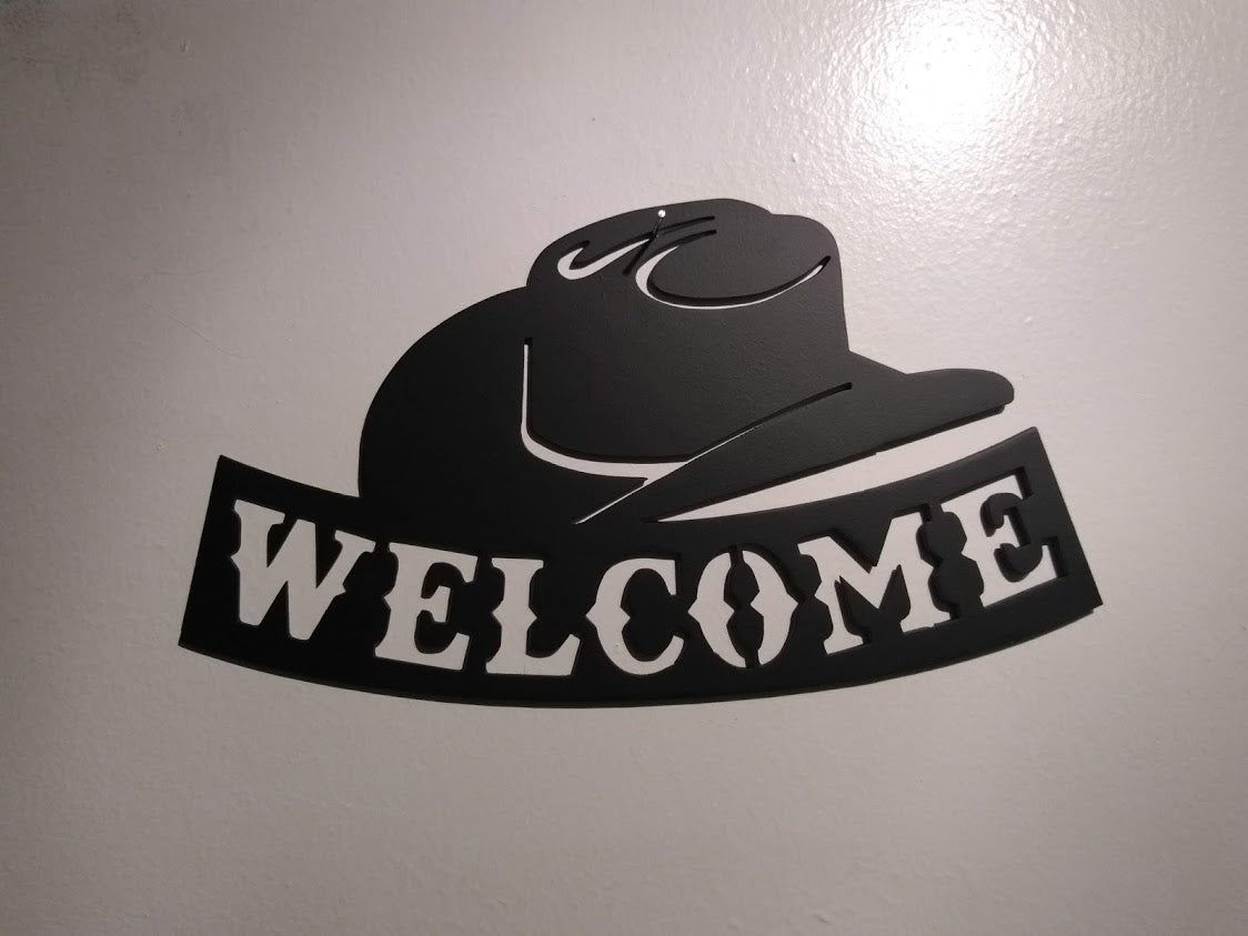 Cowboy Hat Welcome Sign