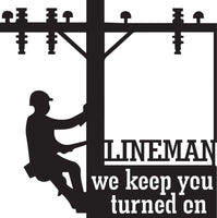 Lineman Metal Wall Art