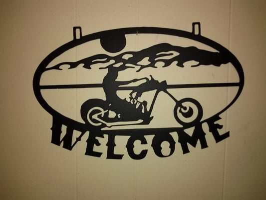 Biker Welcome Sign 3