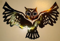 Owl, Owl Flying, Metal wall art, Wall art