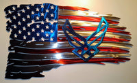 United States Air Force Tattered Flag  2 layers
