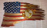 United States Marine Tattered Flag  2 layers
