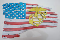 United States Marine Tattered Flag  2 layers