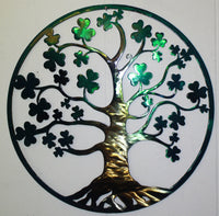 Irish Heritage Family Tree Metal Sign - Optional Name Personalization