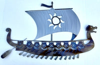 Viking Ship Metal Wall Artwork