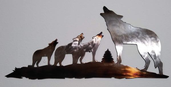 Wolf and 3 Pups