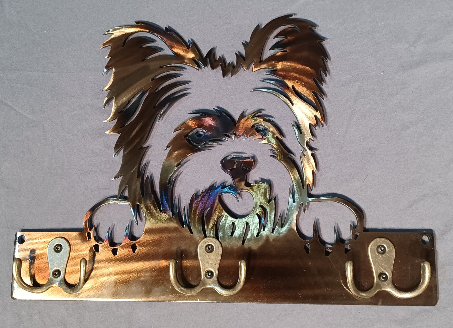 Yorkie Key Chain-Dog Leash Hanger